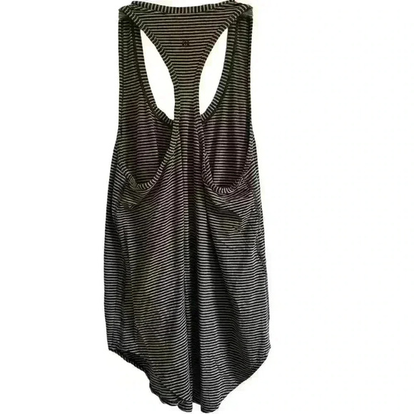 Lululemon Yogi Racerback Hyper Stripe Mauvelous Heathered Black Size M - Picture 11 of 11